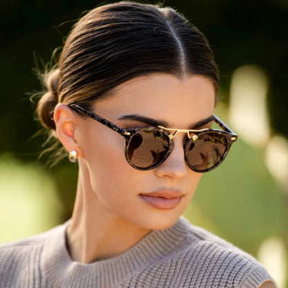 WearMe Pro sunglasses — women's polarized round retro double-bridge design