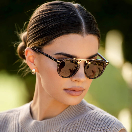 WearMe Pro sunglasses — women's polarized round retro double-bridge design