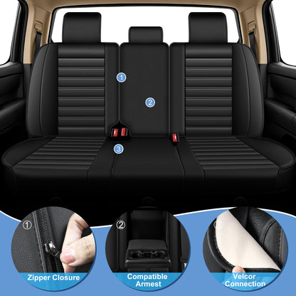 Vehicle seat cover — Custom fit waterproof leather for Toyota Tundra Crewmax 2022-2026
