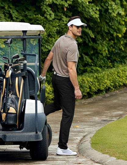 CRZ YOGA men's golf pants — quick dry lightweight casual trousers with pockets