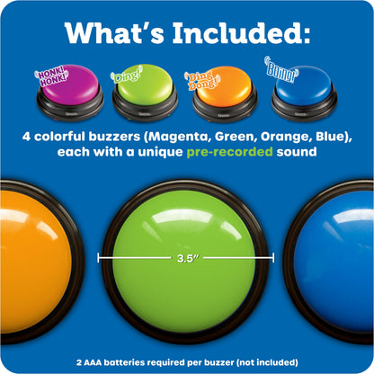 Learning Resources answer buzzers — interactive sound effect buttons for games and trivia