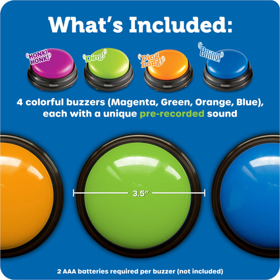 Learning Resources answer buzzers — interactive sound effect buttons for games and trivia