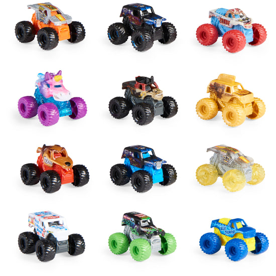 Toy vehicle set — Monster Jam mini mystery collectible trucks scale