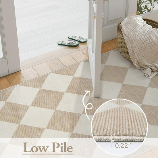 Beeiva rug runner - Ultra thin and washable design for hallways and kitchens
