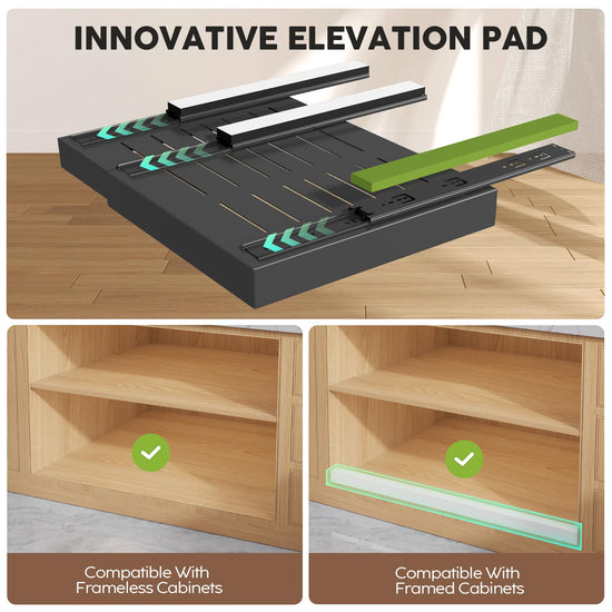 Seinloes pull out cabinet organizer - Adhesive slide out drawer for kitchen storage racks