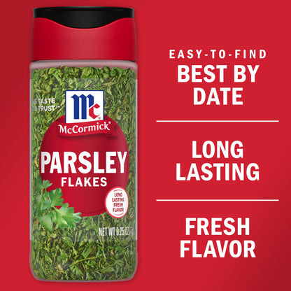 McCormick parsley flakes — dried herb seasoning