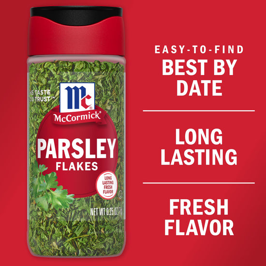 McCormick parsley flakes — dried herb seasoning