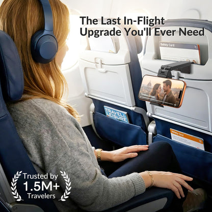 Portable electronic device mount — Perilogics airplane phone holder with 360 degree rotation