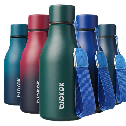 BJPKPK thermos — 18oz stainless steel insulated water bottle with strap