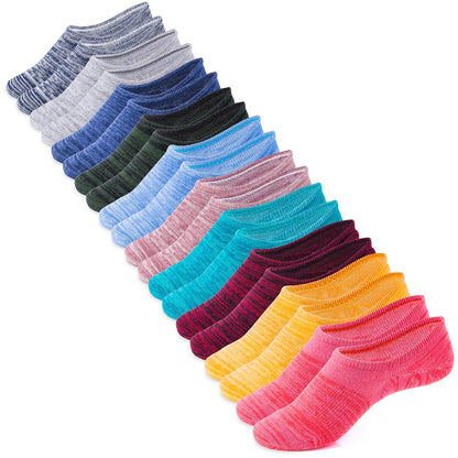 IDEGG no show socks - 10 pairs of low cut anti-slip athletic liner socks