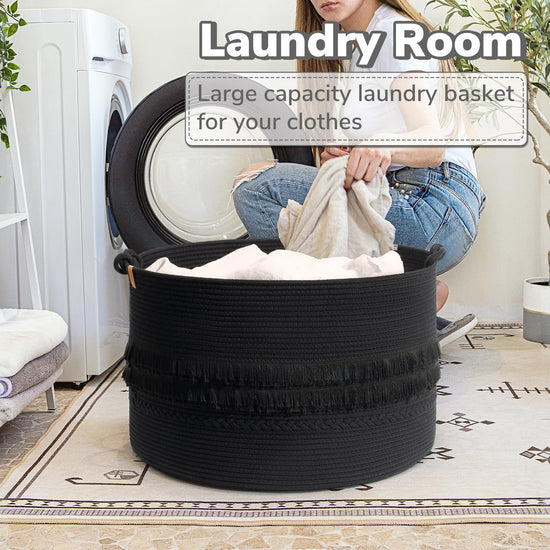 CherryNow laundry hamper — extra large black designCherryNow laundry hamper — extra large black design
