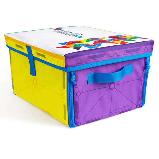 MAGNA-TILES storage bin and interactive play-mat - Original magnetic building brand