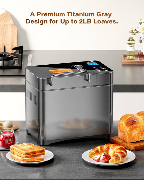 KBS bread making machine — 17-in-1 with dual heaters and stainless steel design
