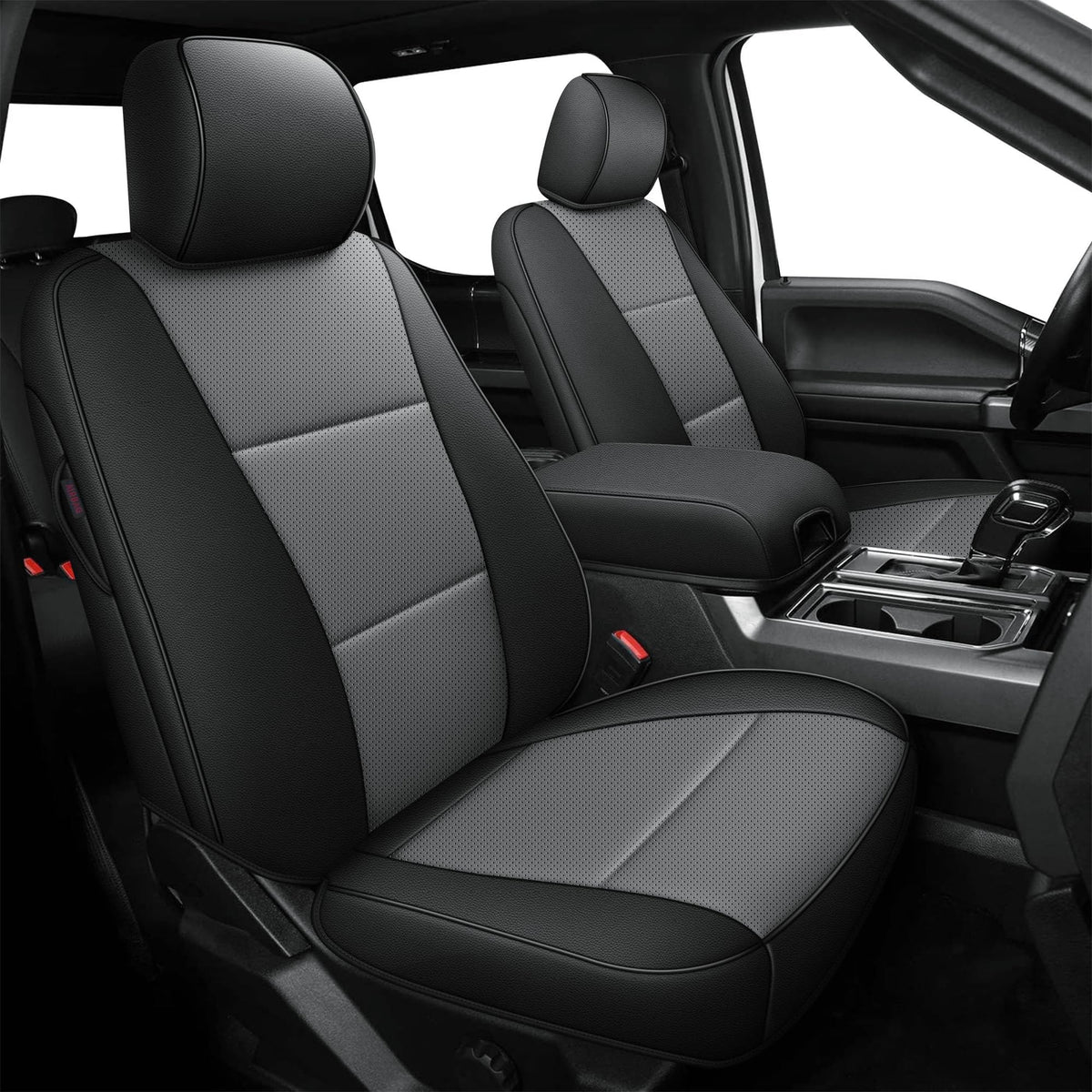 AOMSAZTO vehicle seat cover - Custom fit faux leather for Ford F150 and F250-F450 2015-2026