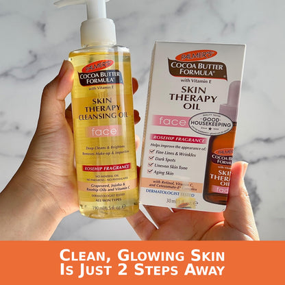 Palmer's cocoa butter cleansing oil — gentle makeup remover with rosehip fragrance 6.5 oz