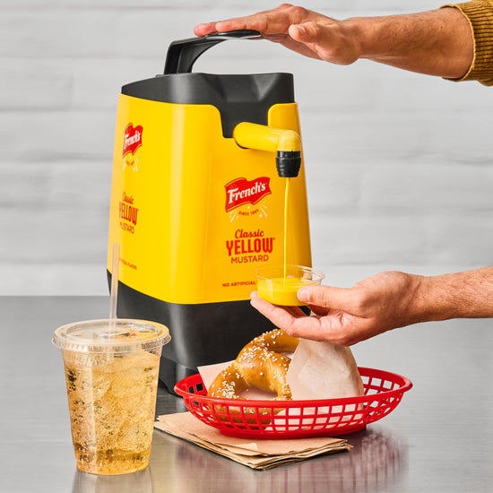 French's yellow mustard dispensing pouch with fitment