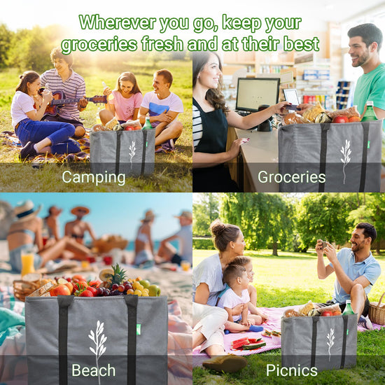 Green Bulldog Bags reusable grocery carrier bag — washable and foldable design