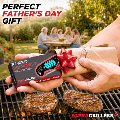 Alpha Grillers meat thermometer – instant read digital cooking thermometer for grilling