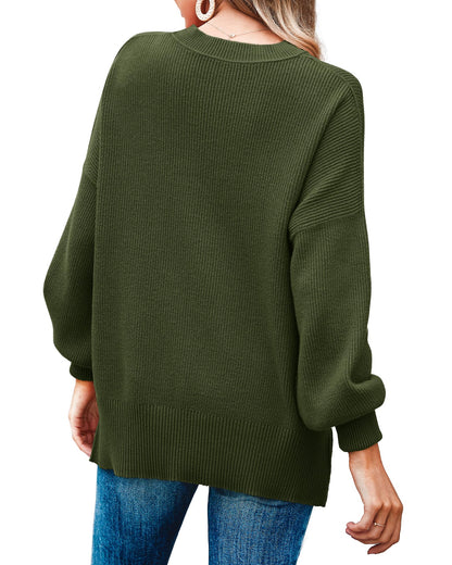 Imily Bela women's oversized tunic sweater with side slits