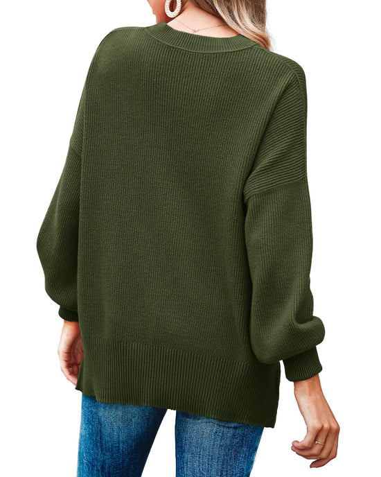 Imily Bela women's oversized tunic sweater with side slits