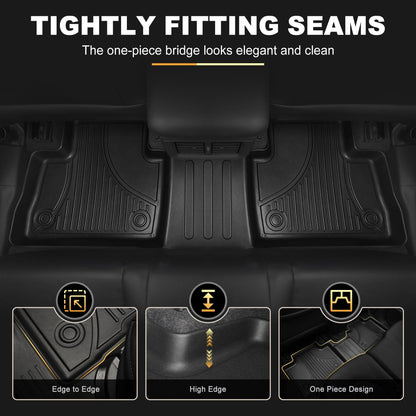 AOMSAZTO vehicle mats with 3D protection for Nissan Kicks 2025-2026, 6-piece set, black