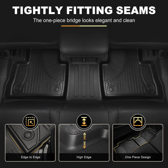 AOMSAZTO vehicle mats with 3D protection for Nissan Kicks 2025-2026, 6-piece set, black