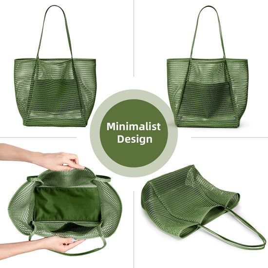 KALIDI tote bag — Foldable nylon mesh for beach and picnic use