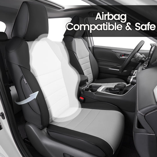 HKZ Fit RAV4 car seat covers set - leather for 2019-2025 Toyota RAV4 LE, XLE, Limited