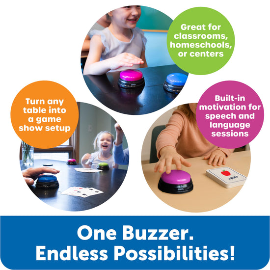 Learning Resources answer buzzers — interactive sound effect buttons for games and trivia