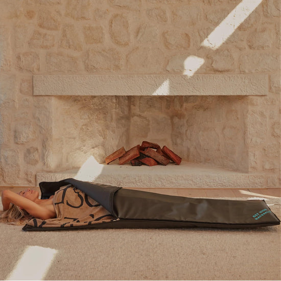 HigherDOSE sauna blanket — low EMF portable infrared sauna for home spa experience