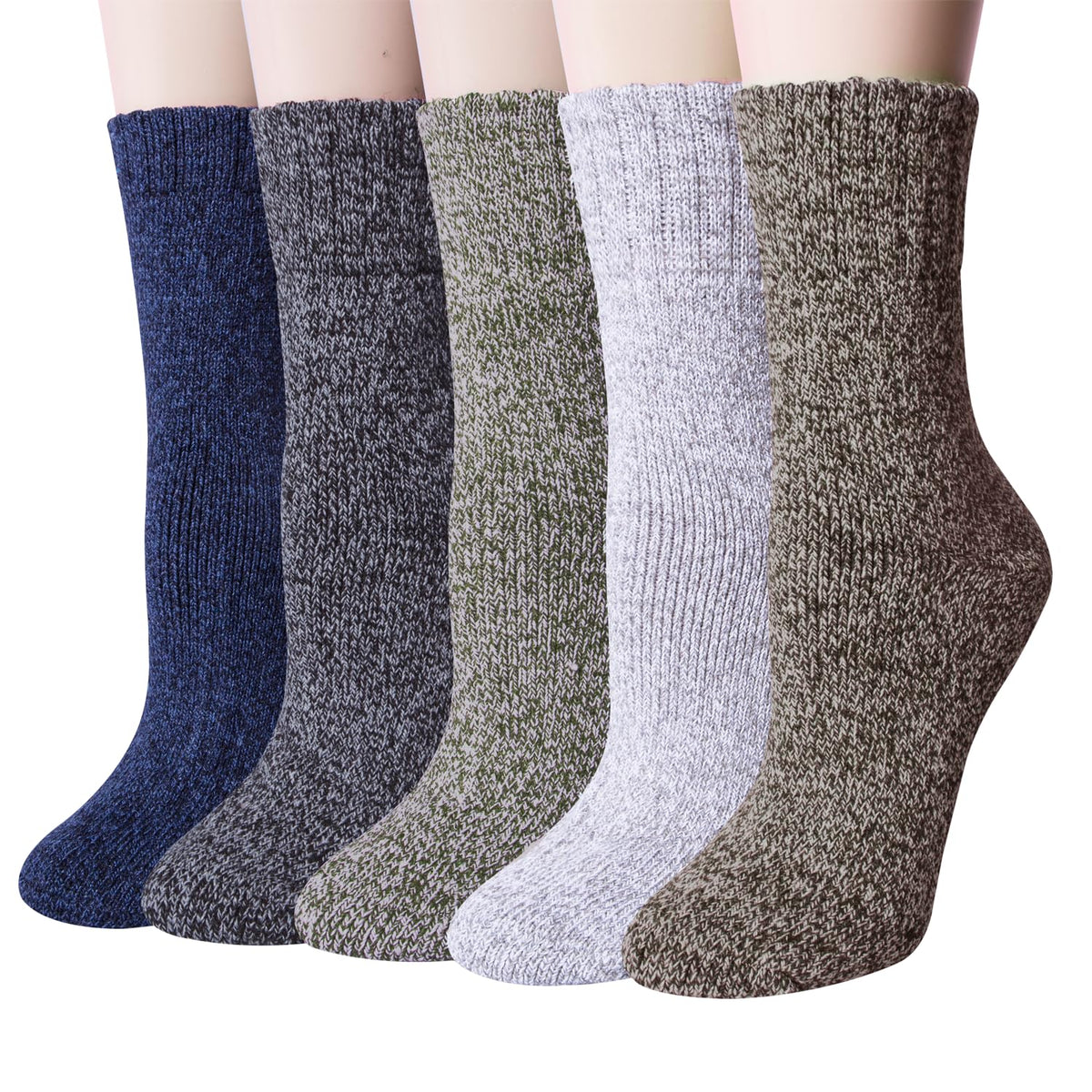 YSense womens wool socks — warm crew socks for hiking and winter wear
