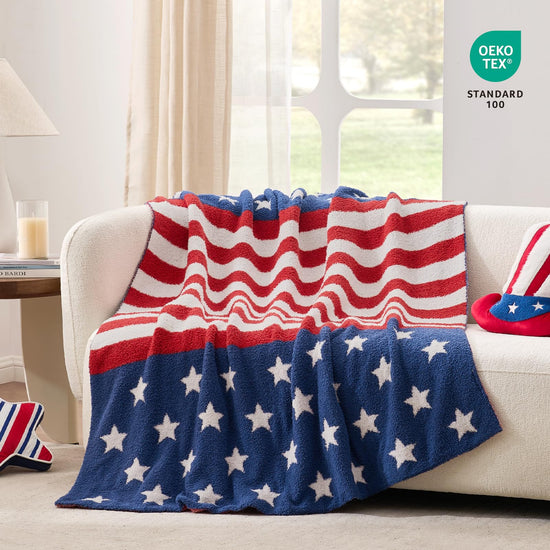 Snuggle Sac checkered blanket — animal pattern microfiber throw for sofa, bed, chair