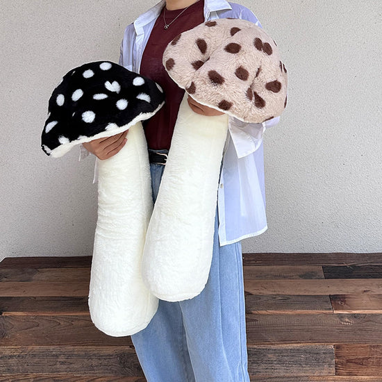 Hofun4U Mushroom Plush Pillow - 30 Inch Mushroom Shaped Stuffed Long Body Pillow - Christmas & Birthday Gift Choice for Car, Sofa, Home Decoration (Pink)