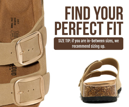 Project Cloud sandals — 100% genuine leather with memory foam comfort