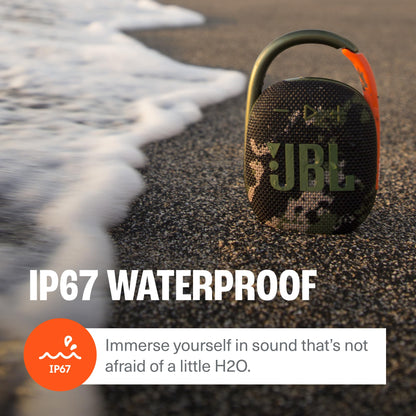 JBL Clip 4 — portable mini Bluetooth speaker with carabiner and waterproof design