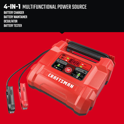 CRAFTSMAN battery charger — 4-in-1 solution for automotive and marine batteries