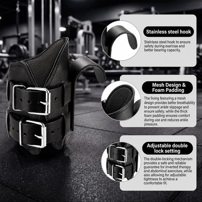 Elezenioc Mesh Anti Gravity Inversion Boots for Hanging Upside Down,Inversion Boots for Inversion Decompression Stretching and Abdominal Exercise,Strength Training Inversion Equipment for Home Gym