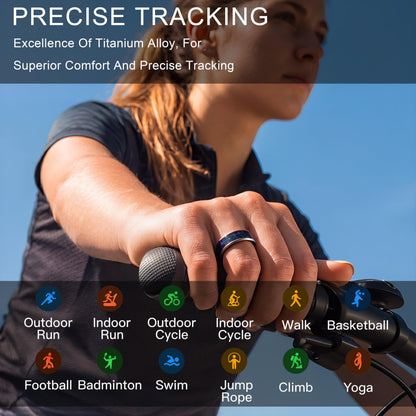 CEVSTHO Smart Ring Fitness Tracker, Heart Rate&Sleep Tracker with SpO2