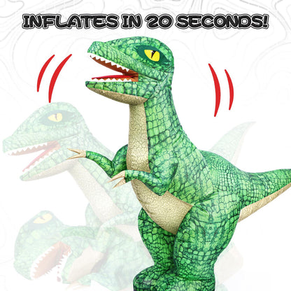 Jovow toy figure — 2.4GHZ remote control inflatable dinosaur with rechargeable battery