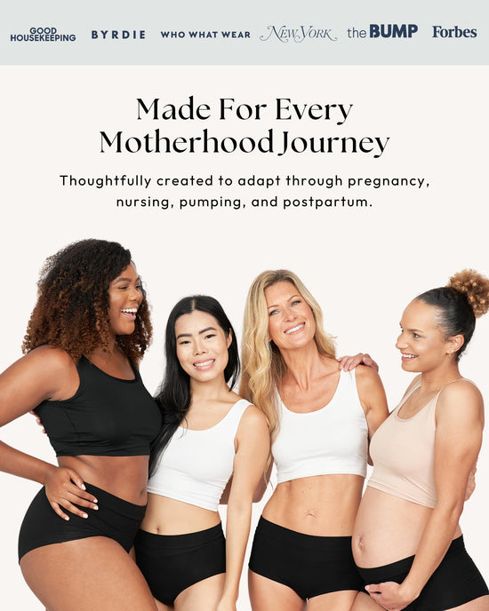 Larken Hands Free Pumping Bra for Breastfeeding | Breast Pump - Maternity Bras for Pregnancy, Pumping & Nursing Bra in One Black (L)