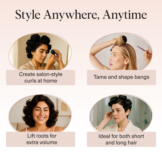Kitsch hair rollers — self-grip heatless curlers for all hair types, 8 count pack