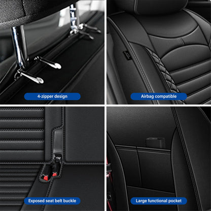 Vehicle seat cover — Custom fit waterproof leather for Hyundai Santa Fe 07-24 25