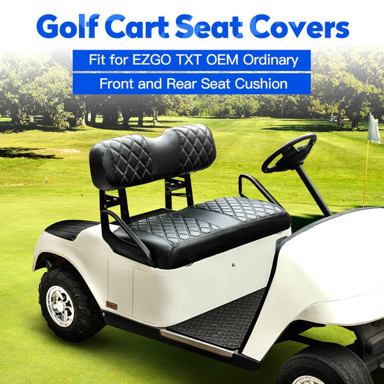 NOKINS golf cart seat covers kit — diamond design for EZGO TXT/RXV models
