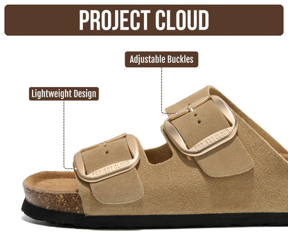 Project Cloud sandals — 100% genuine leather with memory foam comfort