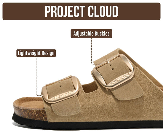 Project Cloud sandals — 100% genuine leather with memory foam comfort