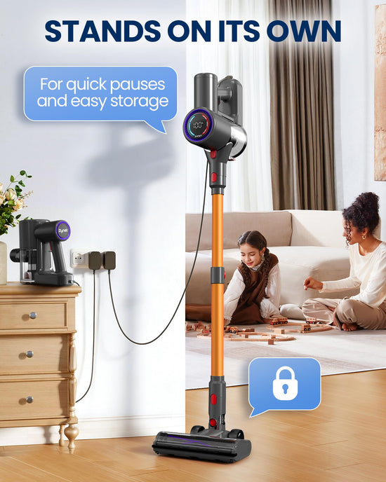 Zynet S8 cordless vacuum cleaner — lightweight design with LED display and headlights
