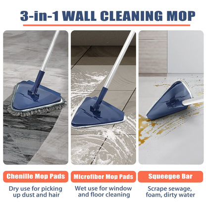 JEHONN mop with long handle 82 inches for baseboard, window, floor cleaning