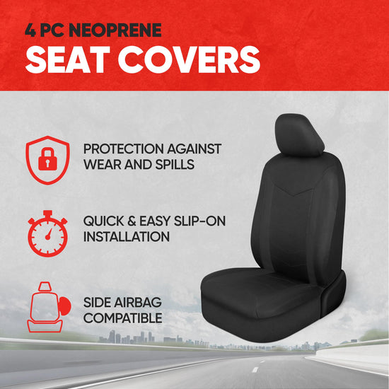 Motor Trend seat covers - Waterproof neoprene for cars and trucks front seats only