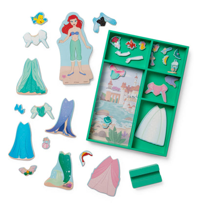 Melissa & Doug Disney Princess Ariel magnetic dress-up wooden doll set