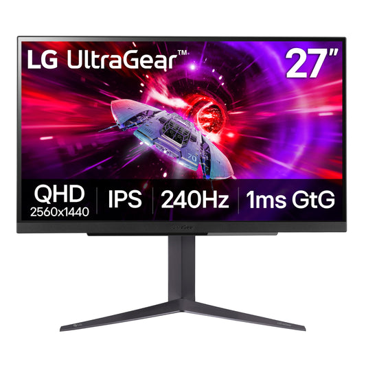 LG 27GR83Q-B gaming monitor — 27-inch QHD with 240Hz refresh rate and G-Sync